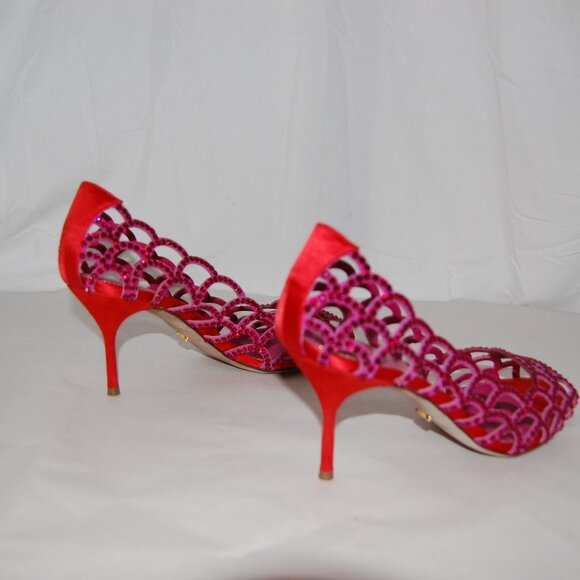 Sergio Rossi Pink Open-Toe Heels - Picture 11 of 15